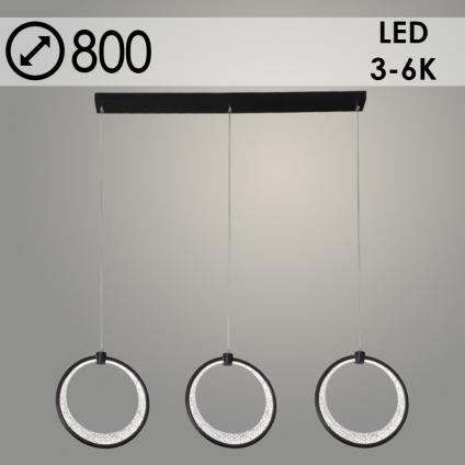 Подвес K38814/3HT BK черный 84W LED 3000K-4500K-6000K d800 h1000, 24